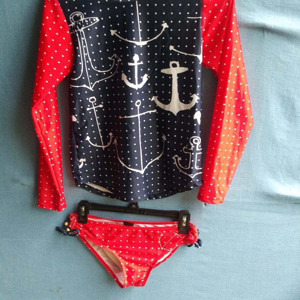 Beach Combers Girls Size XL 2 Piece Swimwear F1